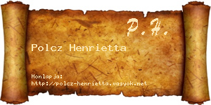 Polcz Henrietta névjegykártya